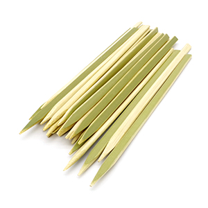 15cm Compostable Green Bamboo Flat Skewer