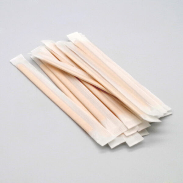 140mm Eco-Friendly Bamboo Coffee Stirrers With Paper Wrapped