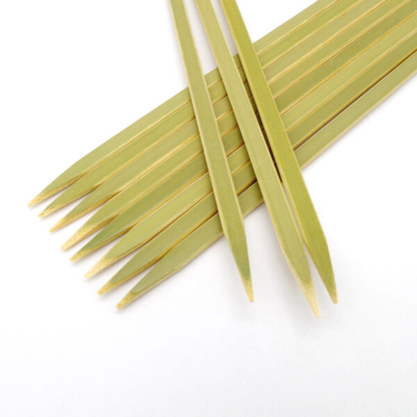 15cm Compostable Green Bamboo Flat Skewer