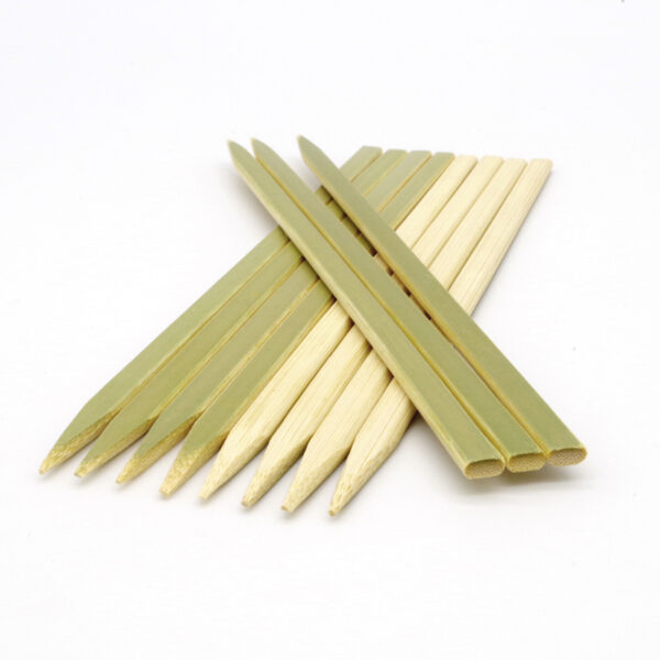 15cm Compostable Green Bamboo Flat Skewer