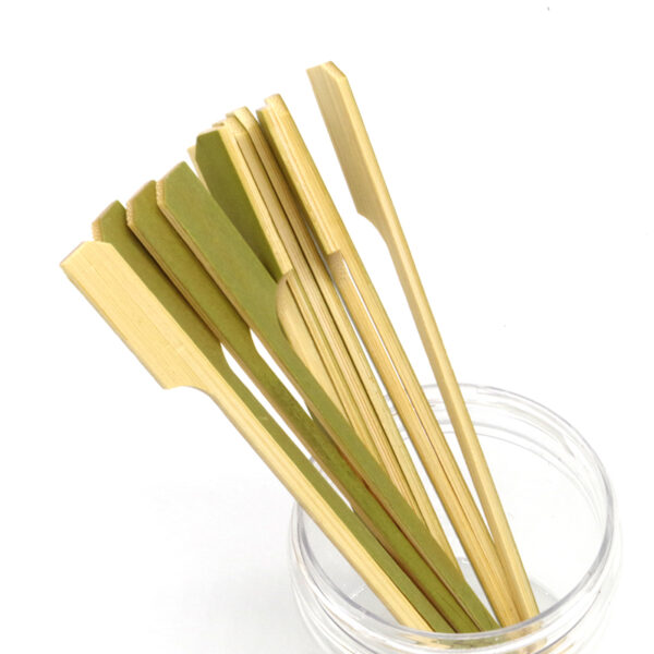 15cm Green Bamboo Paddle Food Pick / Skewer
