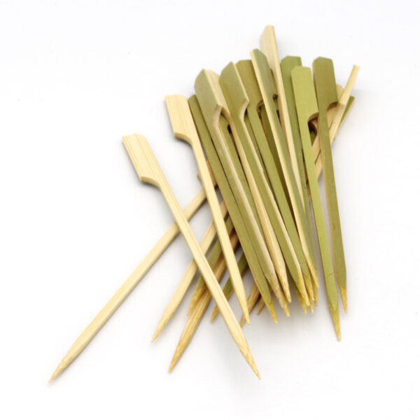 15cm Green Bamboo Paddle Food Pick / Skewer