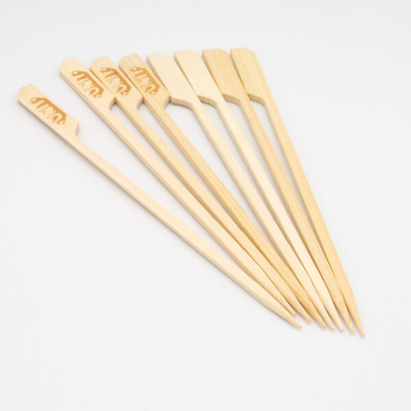 15cm Bamboo Paddle Food Pick / Skewer With Customized Logo