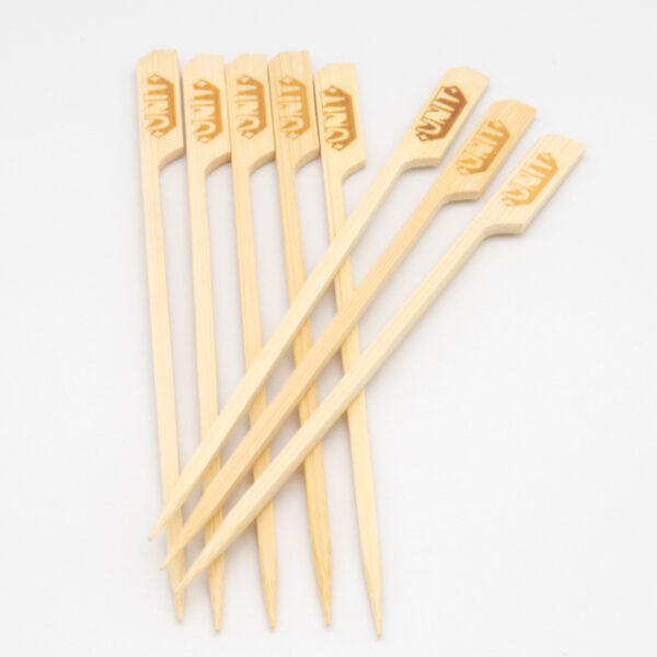 15cm Bamboo Paddle Food Pick / Skewer With Customized Logo