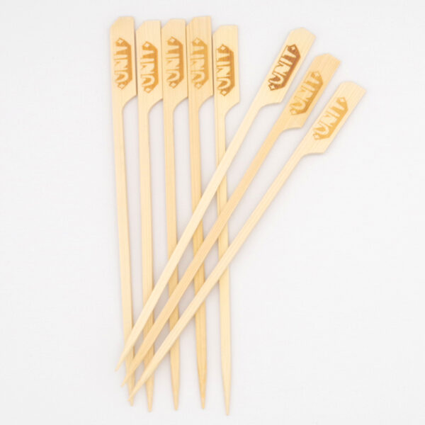 15cm Bamboo Paddle Food Pick / Skewer With Customized Logo