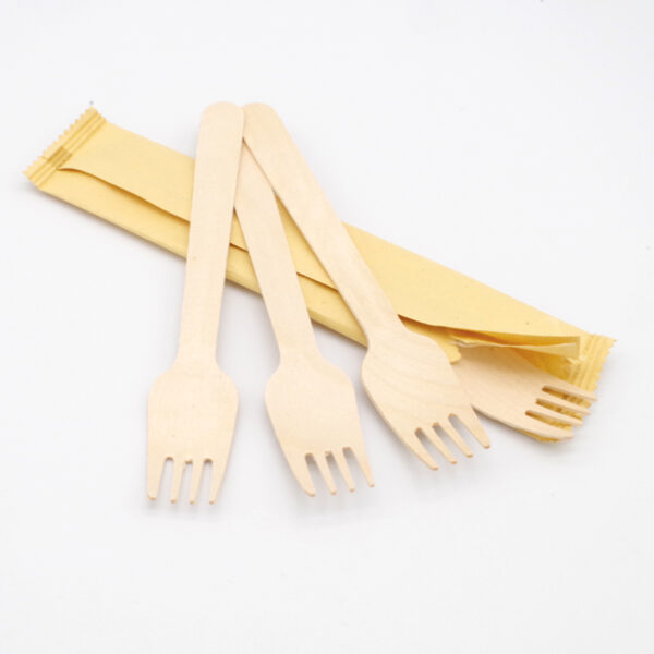 Wrapped Natural Wooden Fork