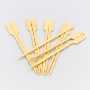 Compostable 4.7inch Bamboo Paddle Food Pick Skewer