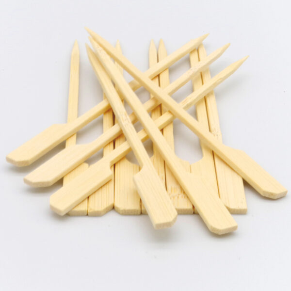 Compostable 4.7inch Bamboo Paddle Food Pick Skewer
