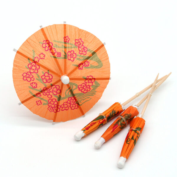 Drink Umbrella Parasol Pick with Assorted Colors