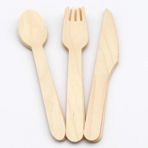 160mm wooden cutlery set