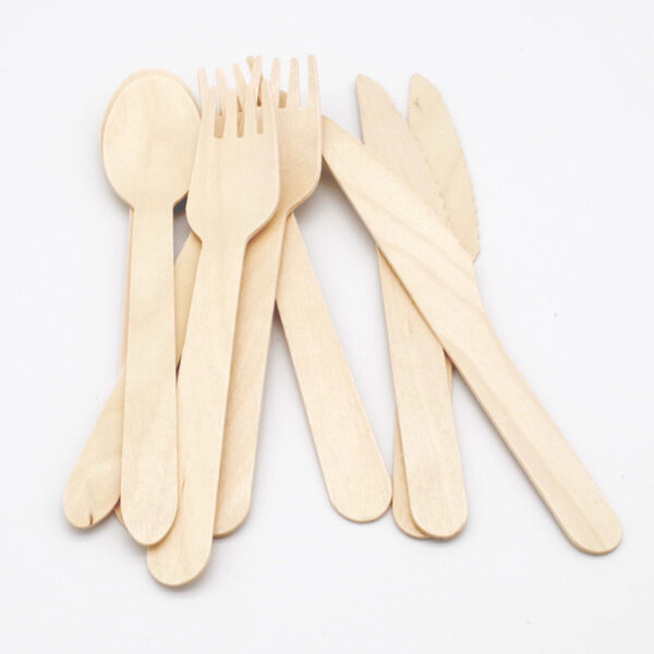 160mm wooden cutlery set