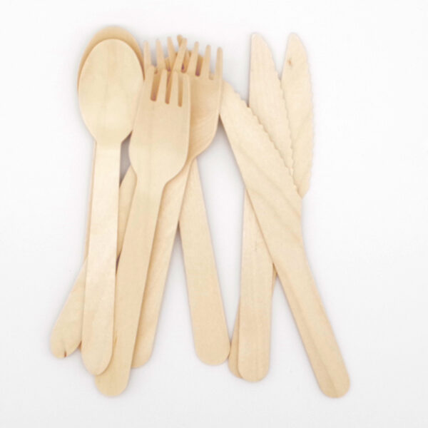 160mm wooden cutlery set