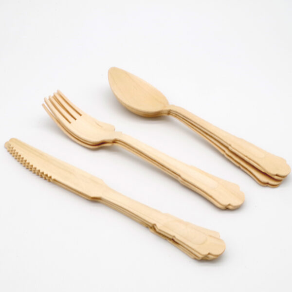 200mm wooden cutlery set