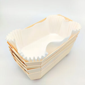 140mm Wooden Baking Box with Baking Paper