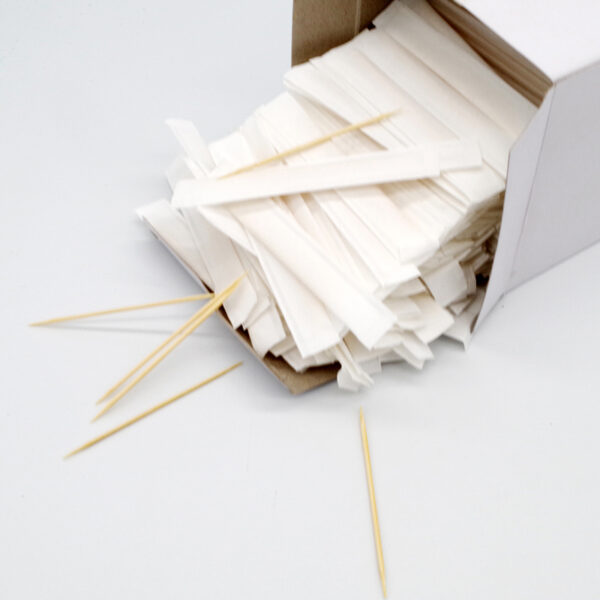 paper wrapped bamboo toothpicks