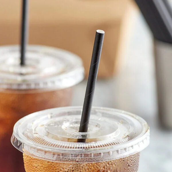 Black Jumbo Unwrapped Paper Straw