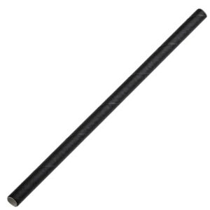 12mm Diameter Black Unwrapped Paper Sip Straw