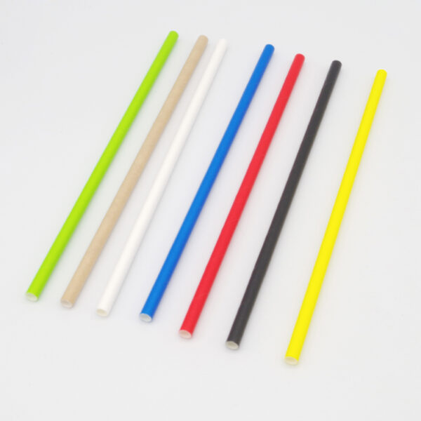 White Jumbo Unwrapped Paper Straw