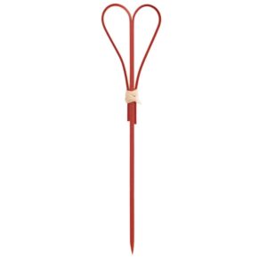 Compostable Red Bamboo Heart Food Pick / Skewer