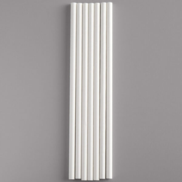 White Jumbo Unwrapped Paper Straw