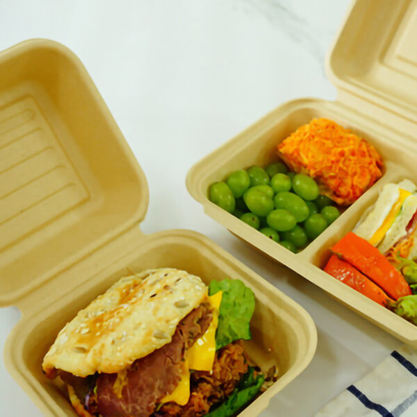 Natural Bagasse 1 Compartment Blend Take-Out Container