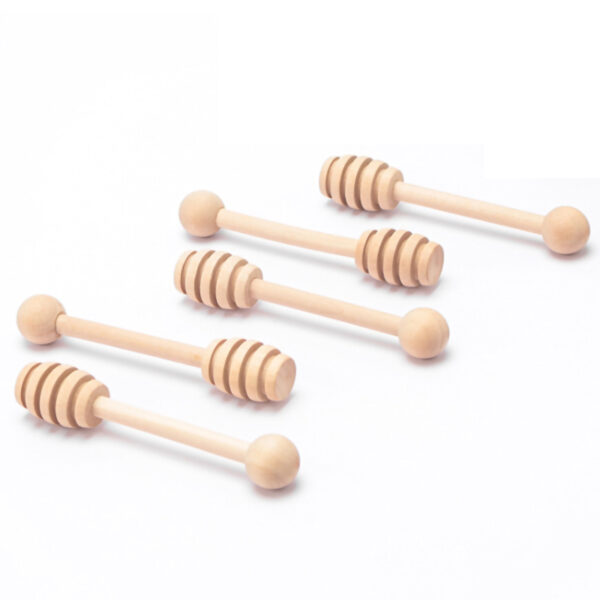 Wooden Honey Dipper 100mm