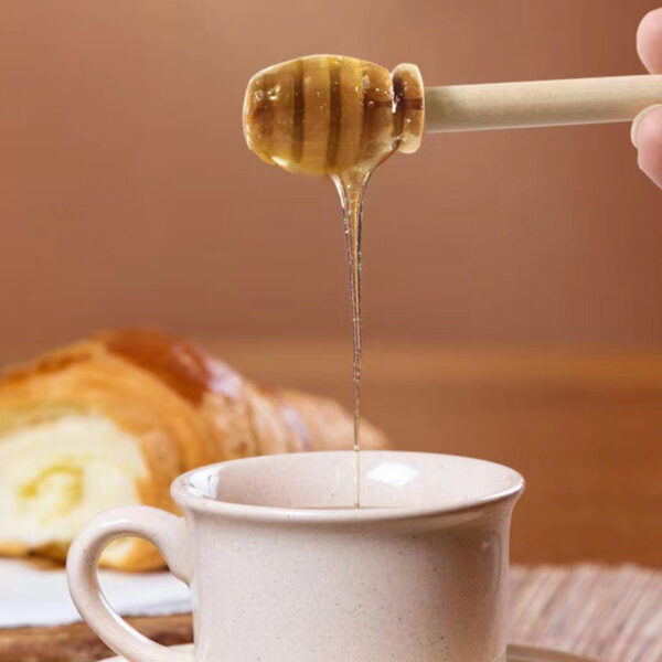 Wooden Honey Dipper 100mm