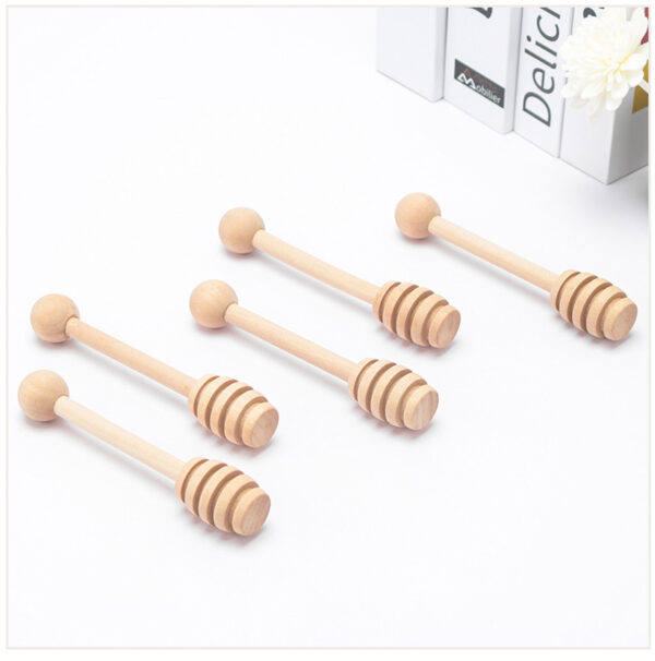 Wooden Honey Dipper 100mm